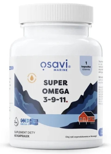 OSAVI SUPER OMEGA 3-9-11 MARINE 60 KAPS. – NA SERCE I MÓZG