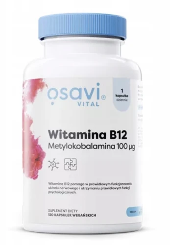 OSAVI WITAMINA B12 100 MCG 120 KAPS. – NA UKŁAD NERWOWY