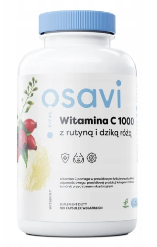 OSAVI WITAMINA C 1000 MG Z RUTYNĄ 120 KAPS. – NA ODPORNOŚĆ