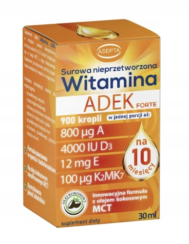 ASEPTA WITAMINA ADEK FORTE 30 ML – NA ODPORNOŚĆ I KOŚCI