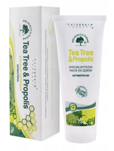 MELALEUCA TEA TREE ANTYBAKTERYJNA PASTA DO ZĘBÓW Z PROPOLISEM 75 G – BEZ FLUORU