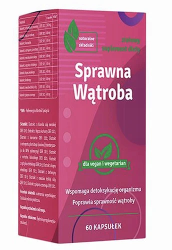 SPRAWNA WĄTROBA 60 KAPSUŁEK – ZIOŁOWE WSPARCIE WĄTROBY