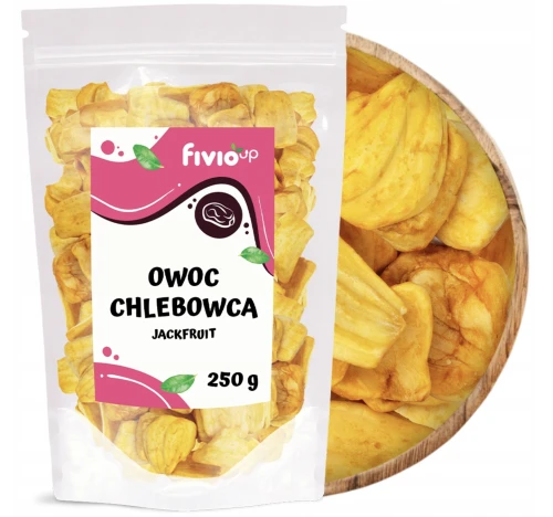 FIVIO UP JACKFRUIT 250 G – SUSZONY OWOC CHLEBOWCA DO DAŃ ROŚLINNYCH