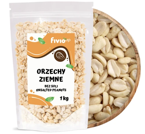 FIVIO UP ORZECHY ZIEMNE PRAŻONE 1 KG – BEZ SOLI