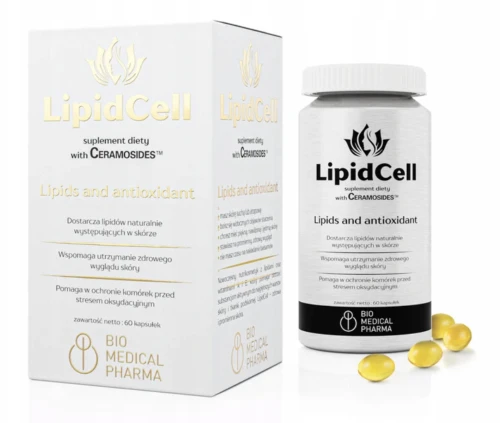 LIPIDCELL CERAMIDY I SKWALEN – WSPARCIE NAWILŻENIA SKÓRY, 60 KAPSUŁEK