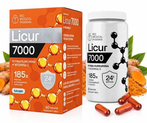 BIO MEDICAL PHARMA LICUR7000 Z WITAMINĄ D 60 KAPSUŁEK NA ODPORNOŚĆ