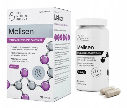 BIO MEDICAL PHARMA MELISEN – NA SEN I RELAKS, MELISA, 60 KAPSUŁEK