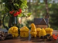 Świeca JEŻYK JESIEŃ 100% Wosk Pszczeli Naturalna EKO Dekoracja Prezent 36h