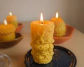Świeca HALLOWEEN CZASZKI 100% Wosk Pszczeli Naturalna Dekoracja Prezent 28h