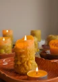 Świeca LEŚNY MOTYW 100% Wosk Pszczeli Naturalna EKO Dekoracja Prezent 28h