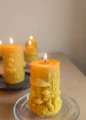 Świeca LEŚNY MOTYW 100% Wosk Pszczeli Naturalna EKO Dekoracja Prezent 28h