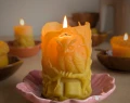 Świeca SOWA KSIĄŻKA 100% Wosk Pszczeli Naturalna Dekoracja EKO Prezent 38h