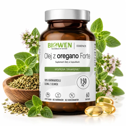 OLEJ Z OREGANO FORTE 150 mg 60 KAPSUŁEK – WSPARCIE TRAWIENIA