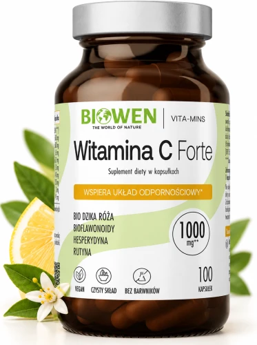 WITAMINA C FORTE 1000 MG 100 KAPSUŁEK – ODPORNOŚĆ  Biowen