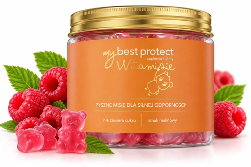MYBESTPROTECT WITAMISIE 300 G – ŻELKI NA ODPORNOŚĆ MALINOWE