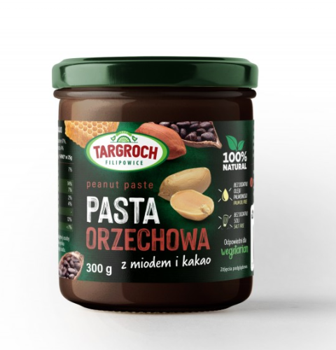 Pasta orzechowa z miodem i kakao 300g