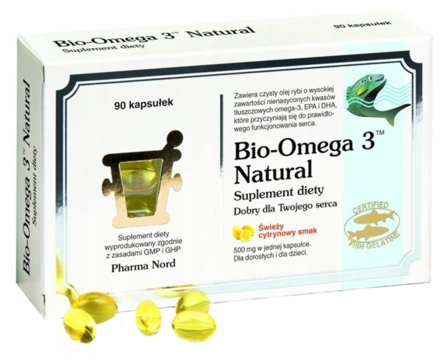 Bio-Omega 3 NA PAMIĘĆ WSPIERA UKŁAD NERWOWY 90 kapsułek Pharma Nord ...